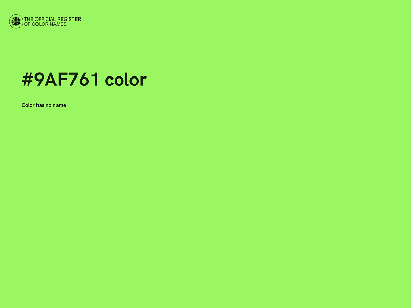 #9AF761 color image