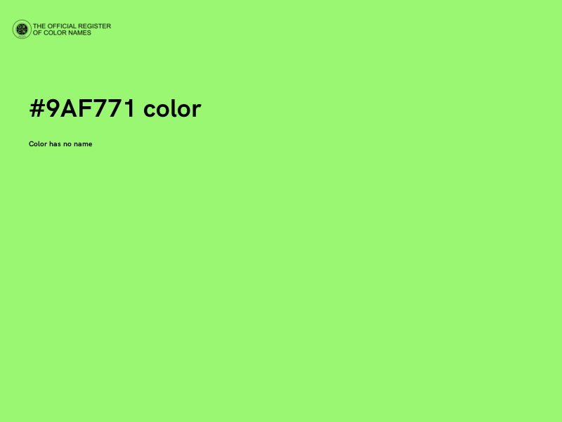 #9AF771 color image