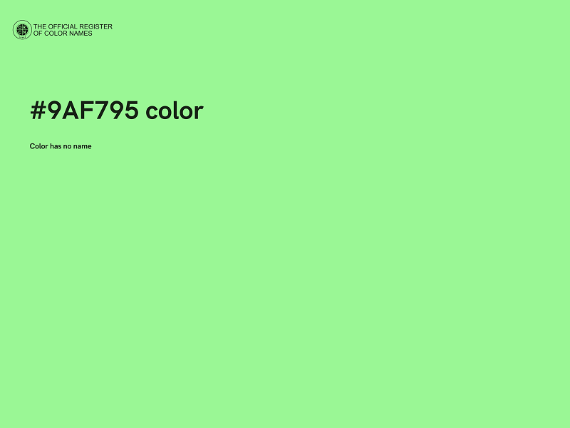 #9AF795 color image