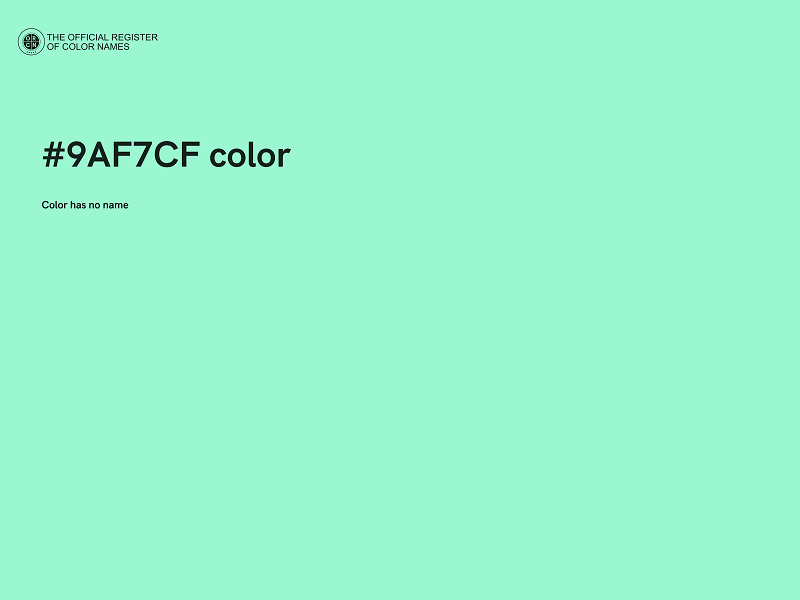 #9AF7CF color image