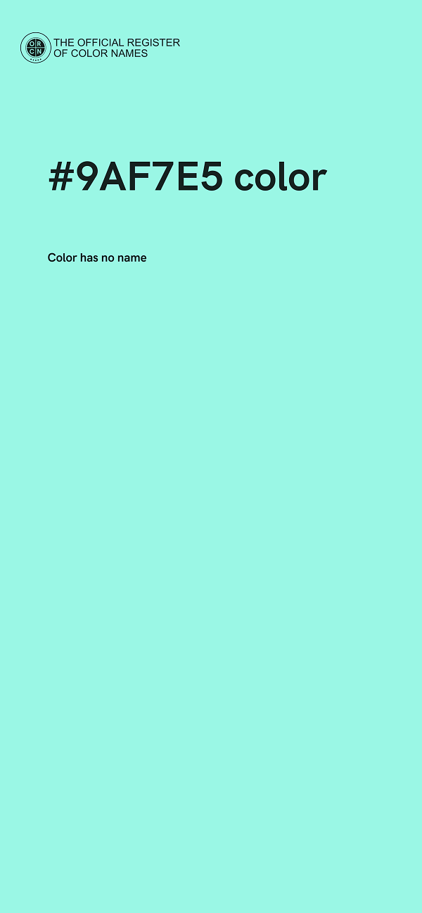 #9AF7E5 color image