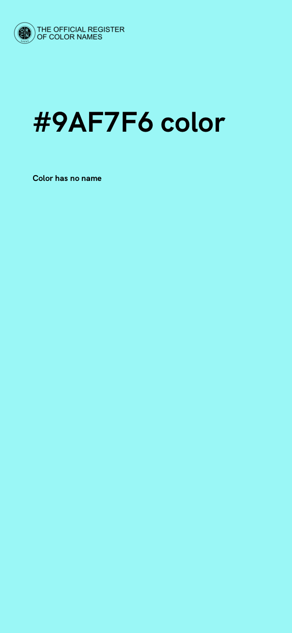 #9AF7F6 color image