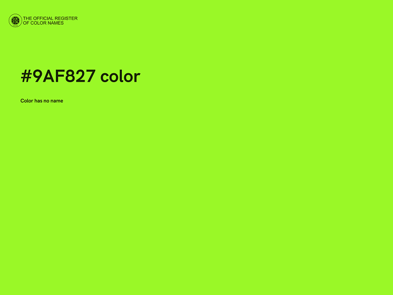 #9AF827 color image