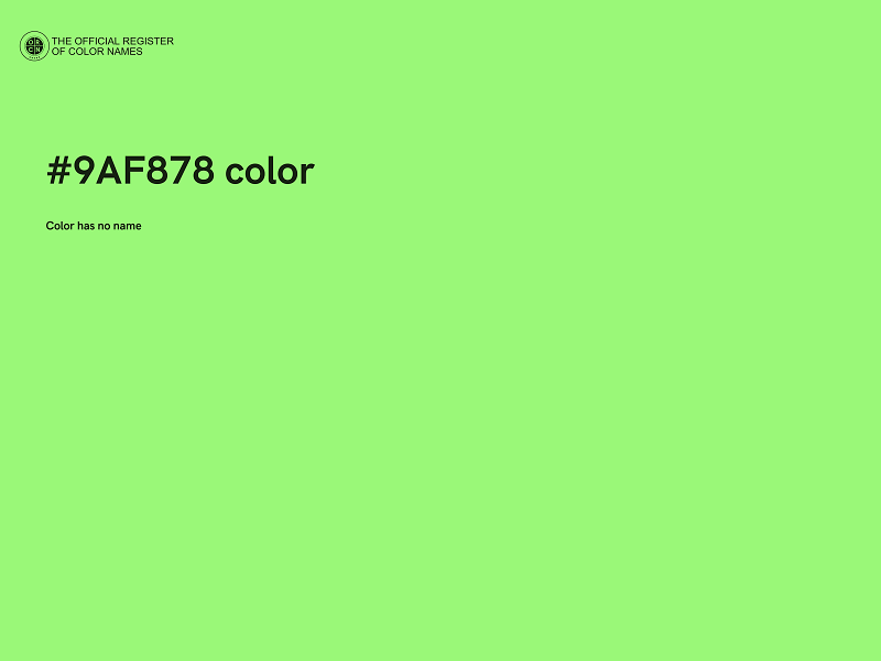 #9AF878 color image