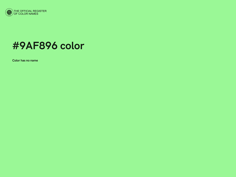 #9AF896 color image