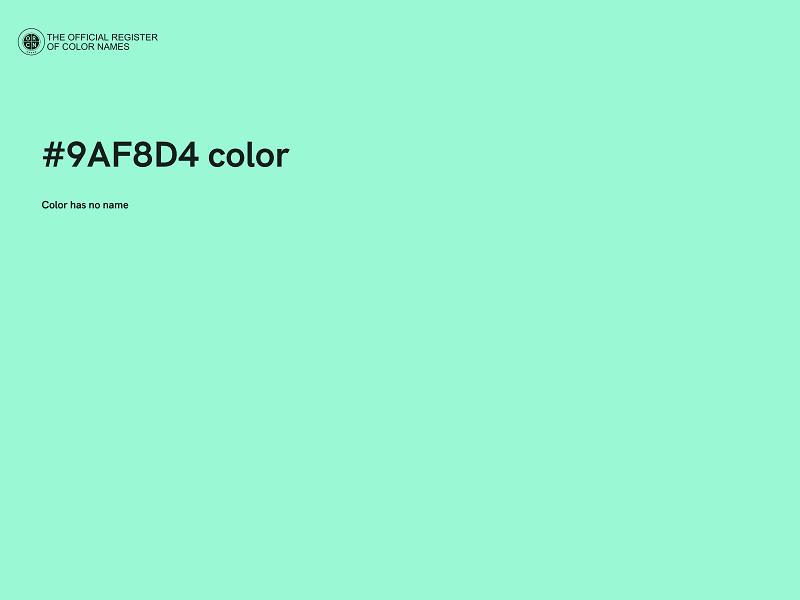#9AF8D4 color image