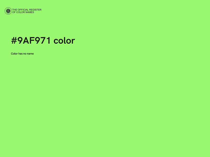 #9AF971 color image