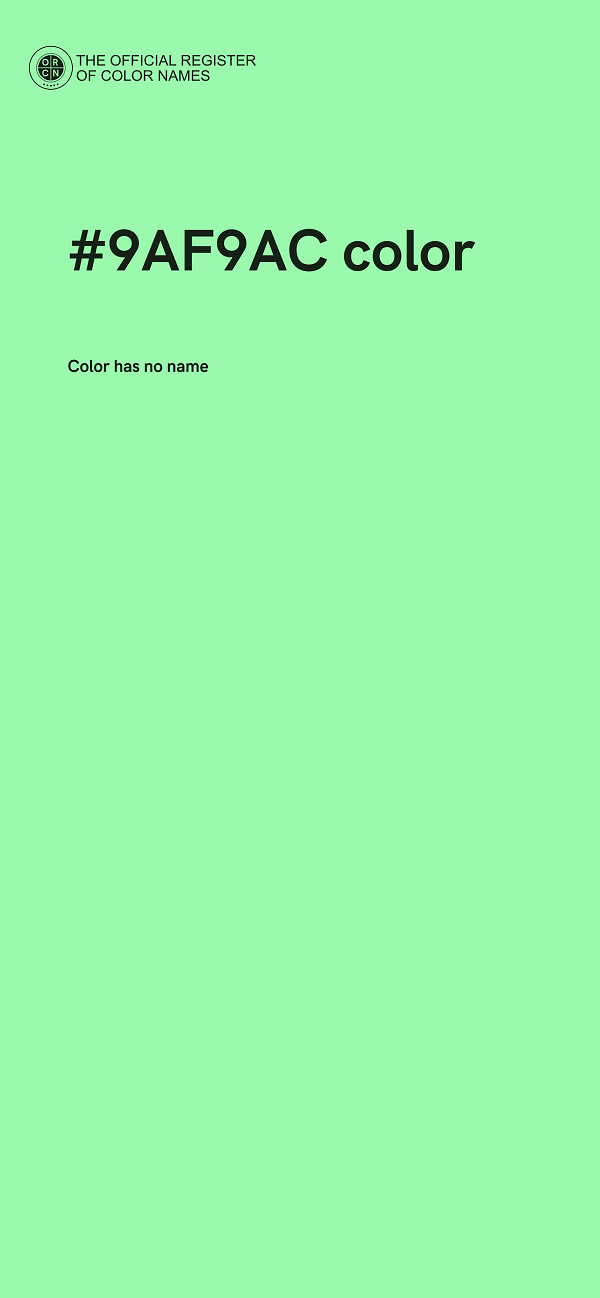 #9AF9AC color image