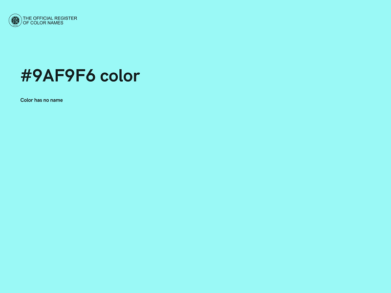 #9AF9F6 color image