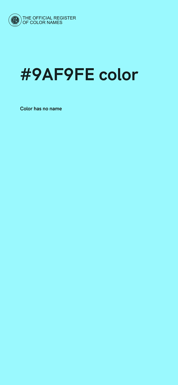 #9AF9FE color image