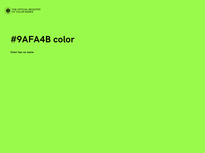 #9AFA4B color image