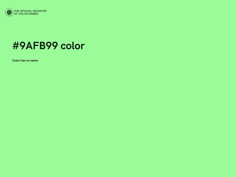 #9AFB99 color image