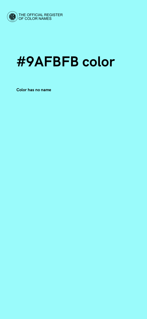 #9AFBFB color image