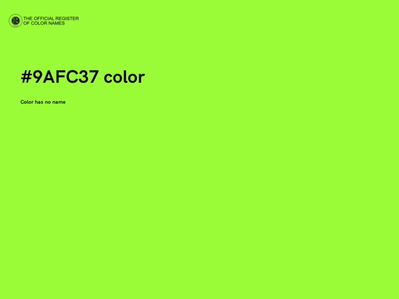 #9AFC37 color image