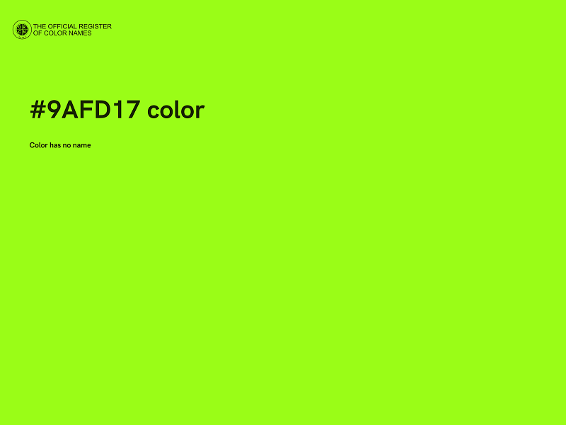 #9AFD17 color image