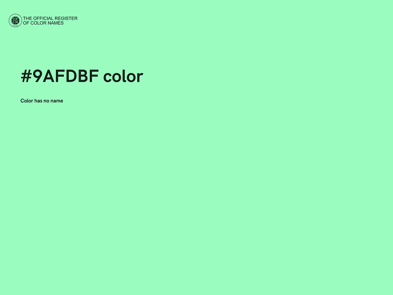 #9AFDBF color image