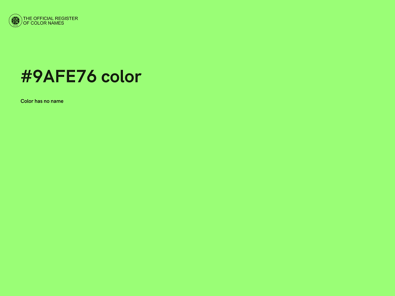 #9AFE76 color image