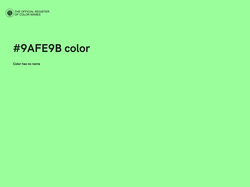 #9AFE9B color image