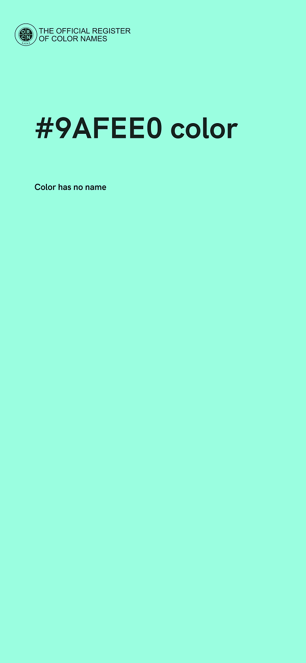#9AFEE0 color image