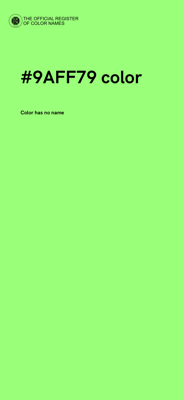 #9AFF79 color image