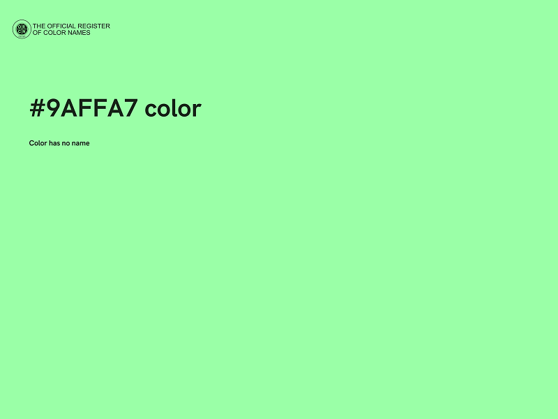 #9AFFA7 color image