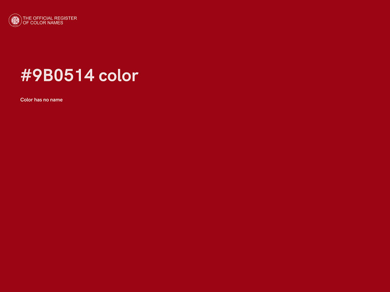 #9B0514 color image