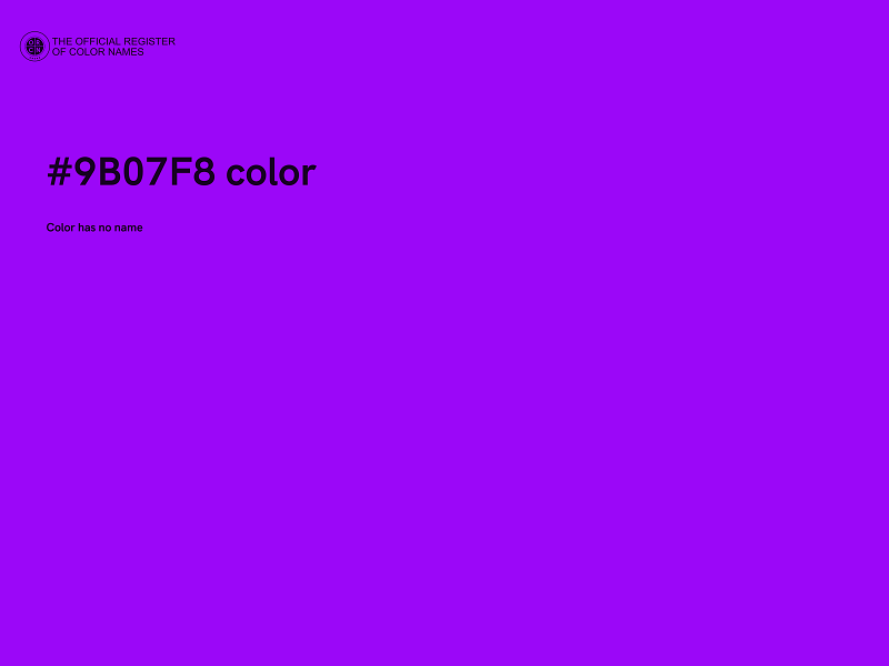 #9B07F8 color image