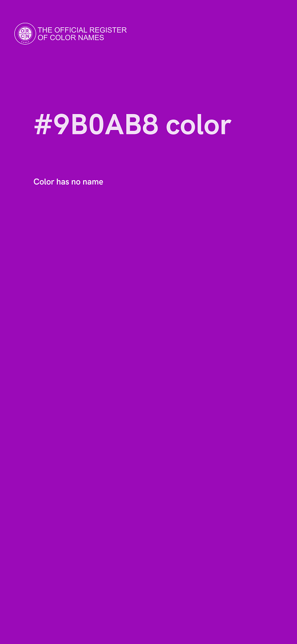 #9B0AB8 color image