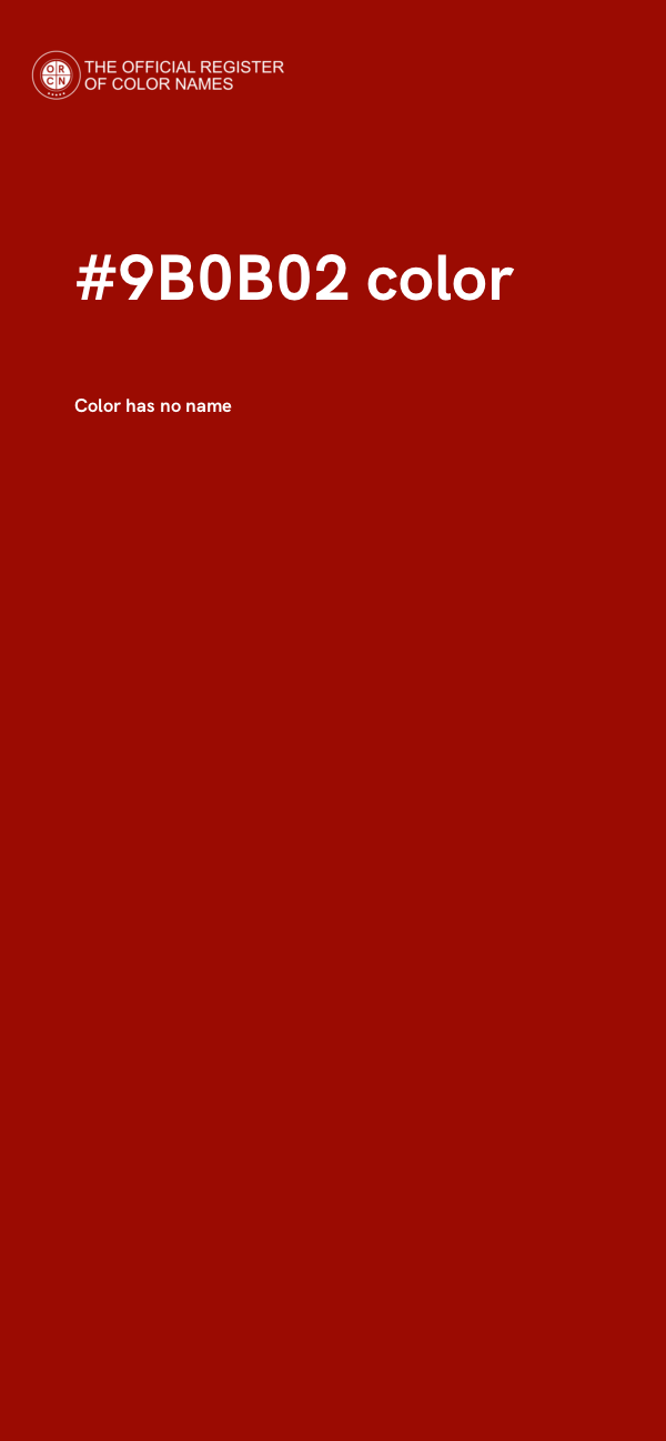 #9B0B02 color image