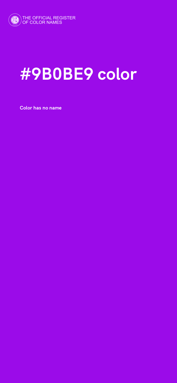 #9B0BE9 color image