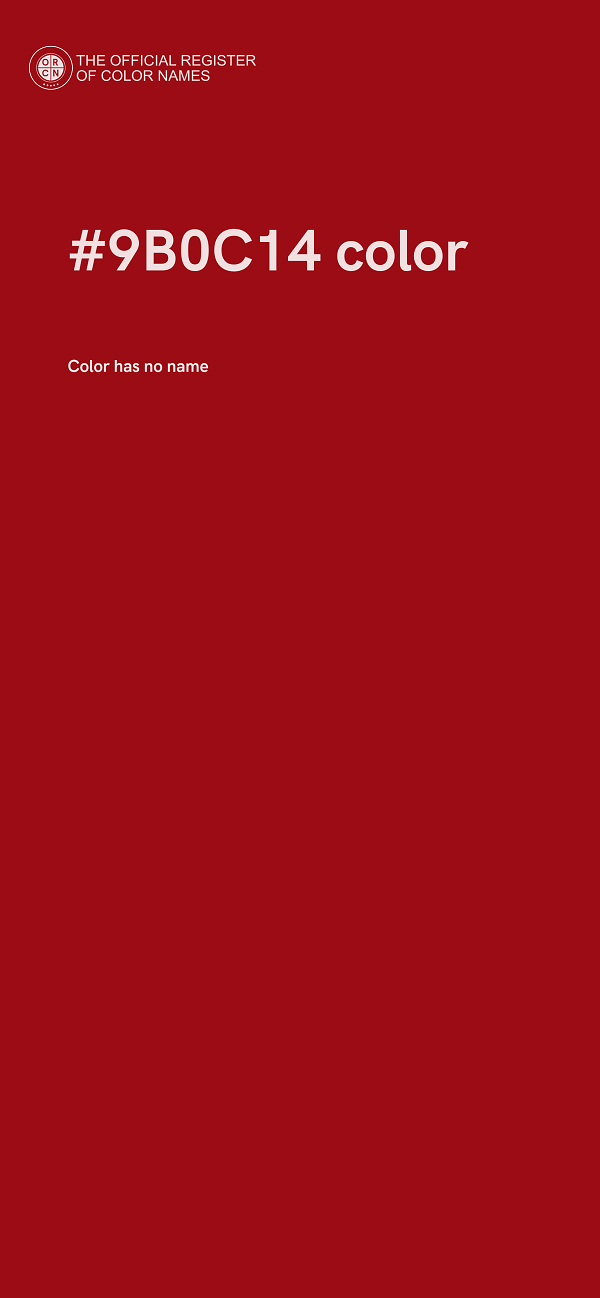 #9B0C14 color image