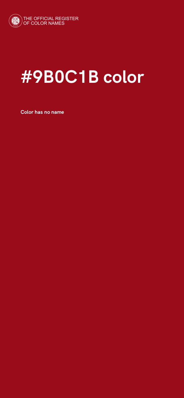 #9B0C1B color image