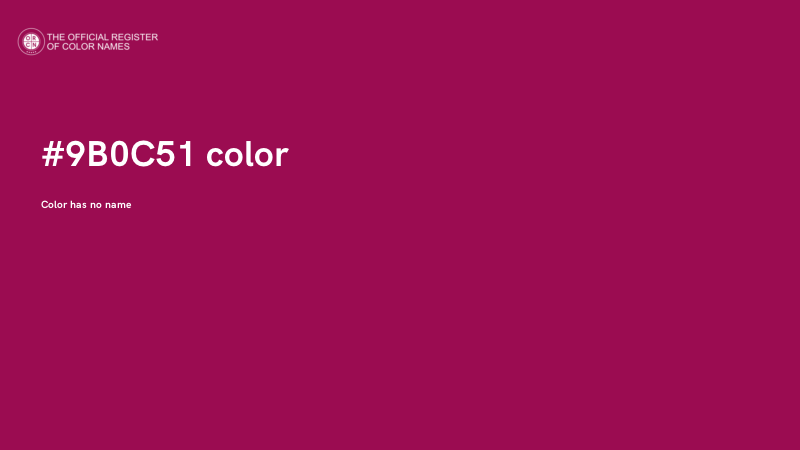 #9B0C51 color image
