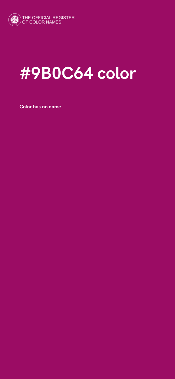 #9B0C64 color image