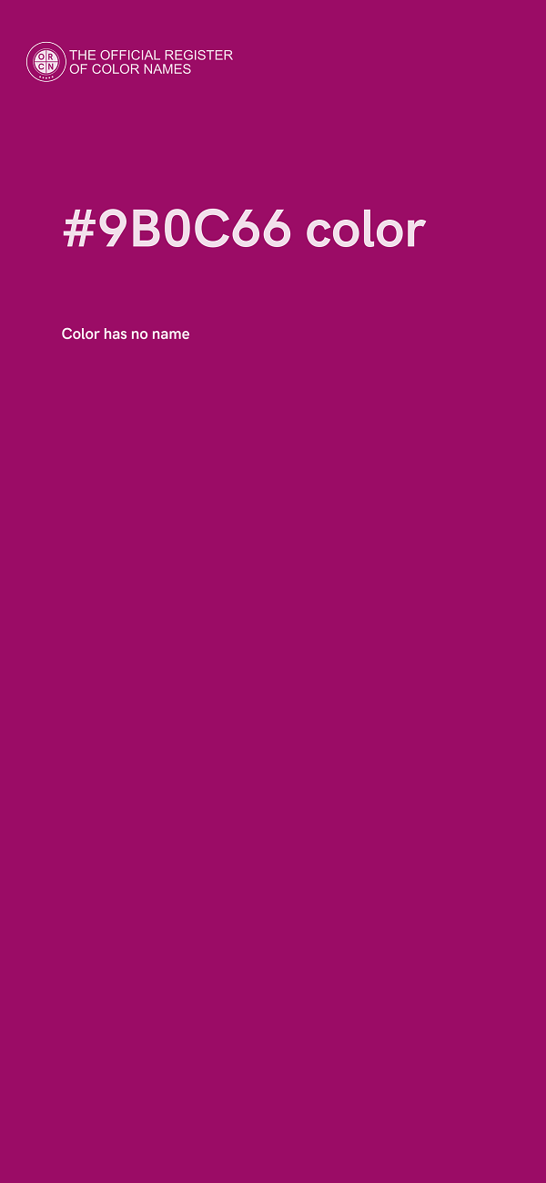 #9B0C66 color image