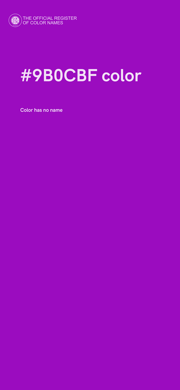 #9B0CBF color image