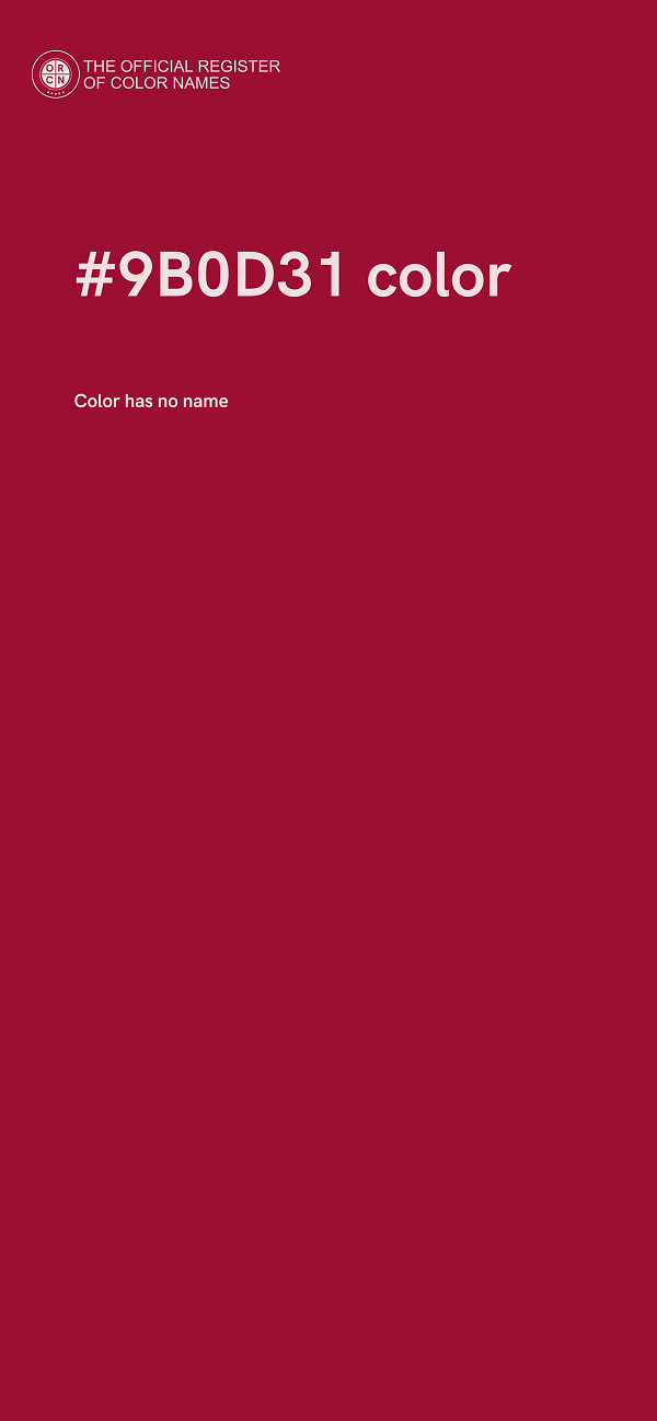 #9B0D31 color image