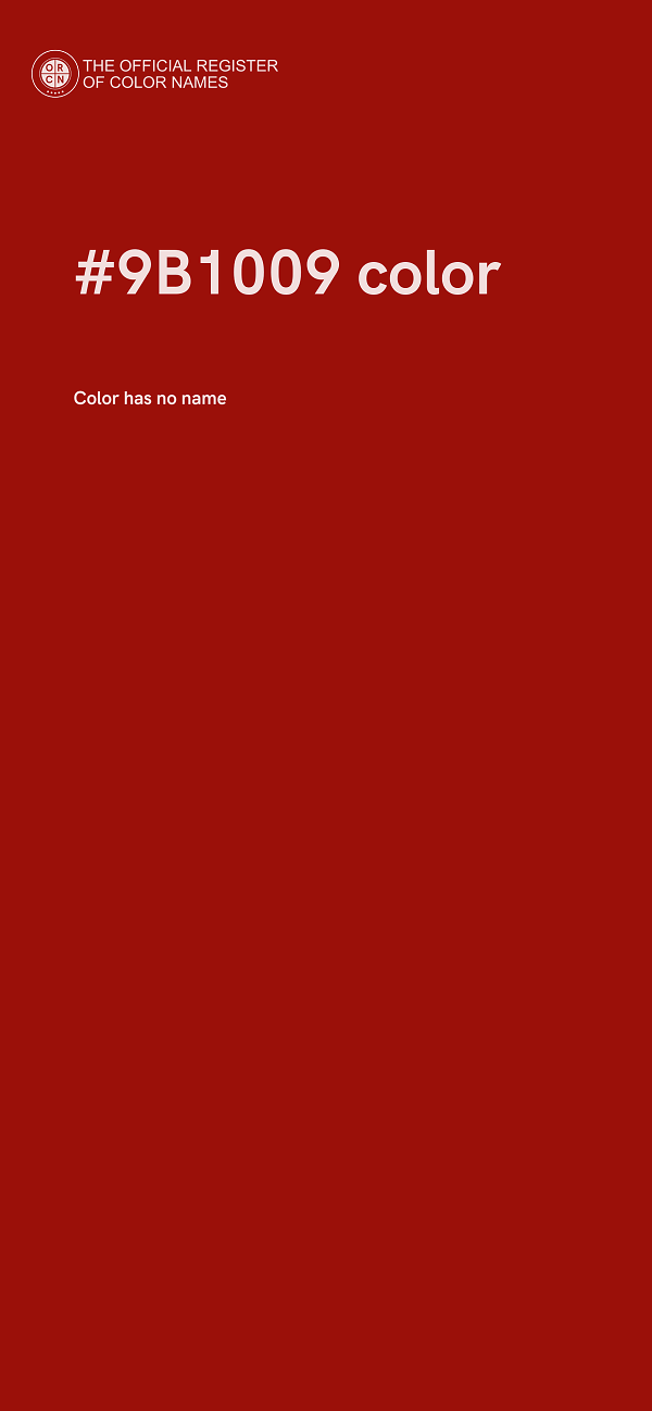#9B1009 color image