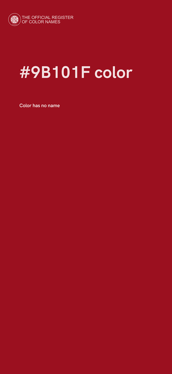 #9B101F color image