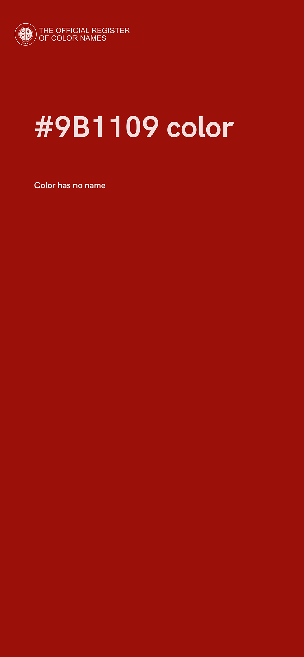 #9B1109 color image