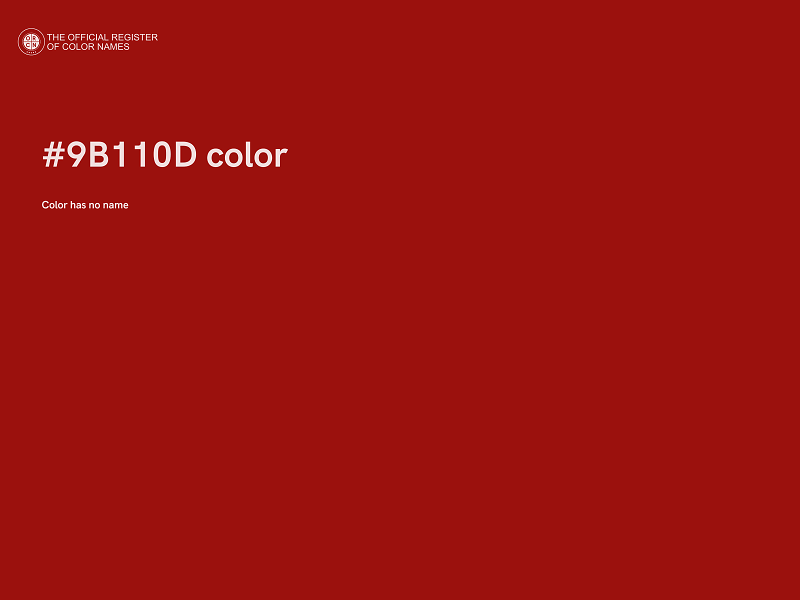 #9B110D color image