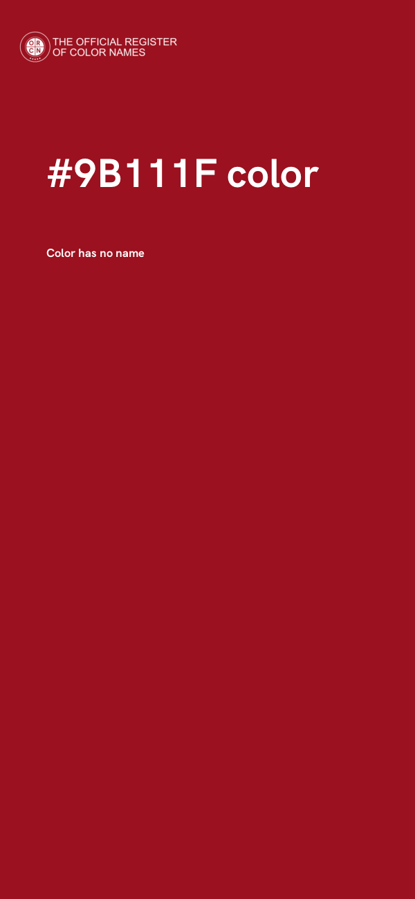 #9B111F color image