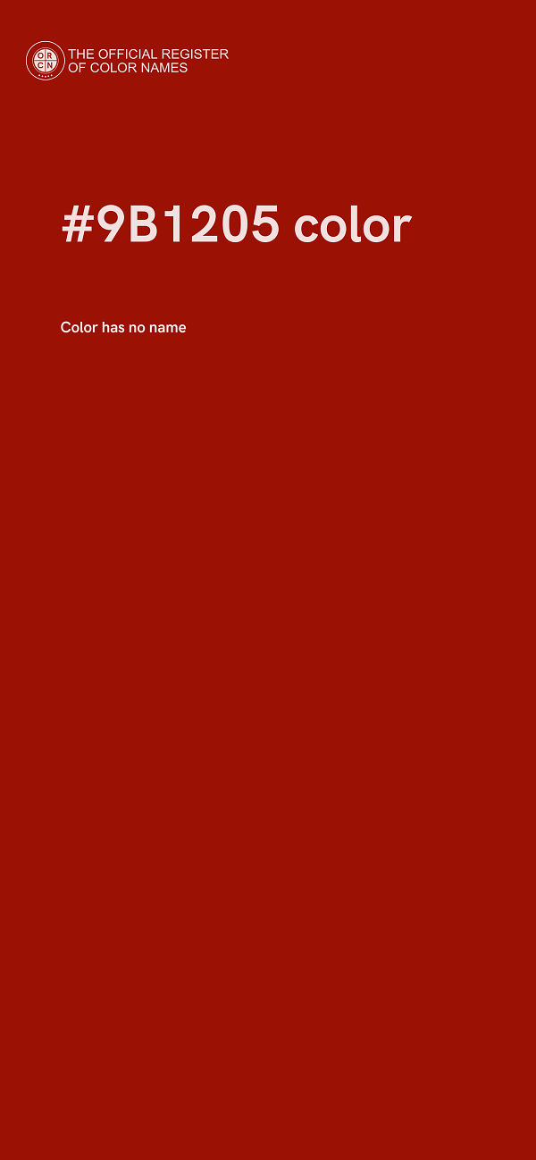 #9B1205 color image