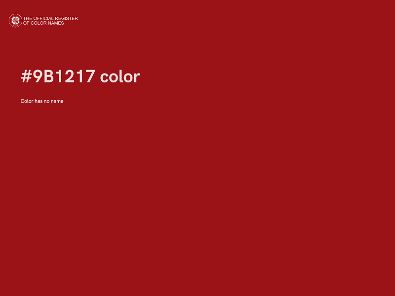 #9B1217 color image