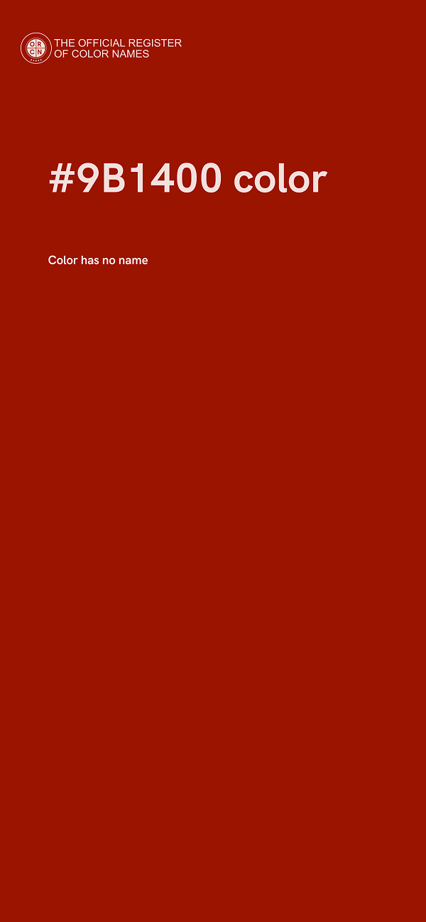#9B1400 color image