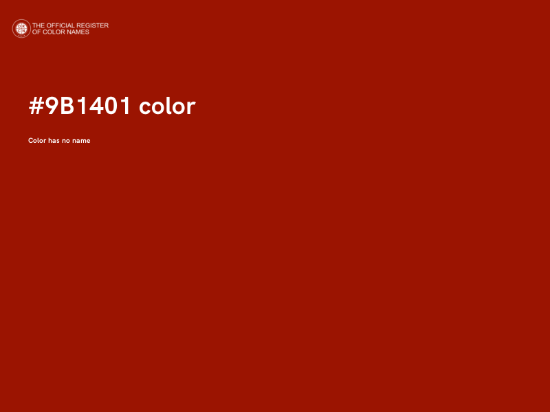 #9B1401 color image
