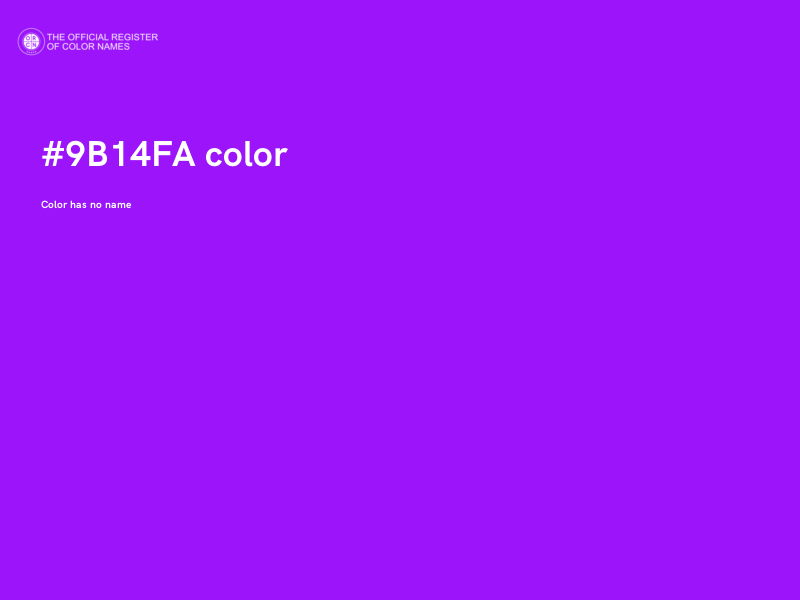 #9B14FA color image