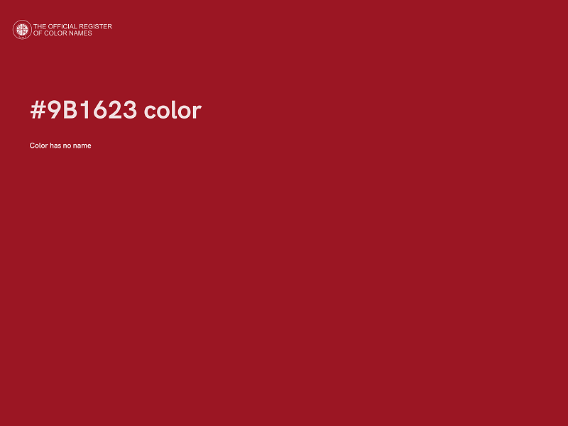 #9B1623 color image