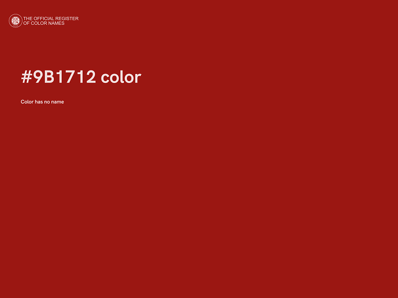 #9B1712 color image