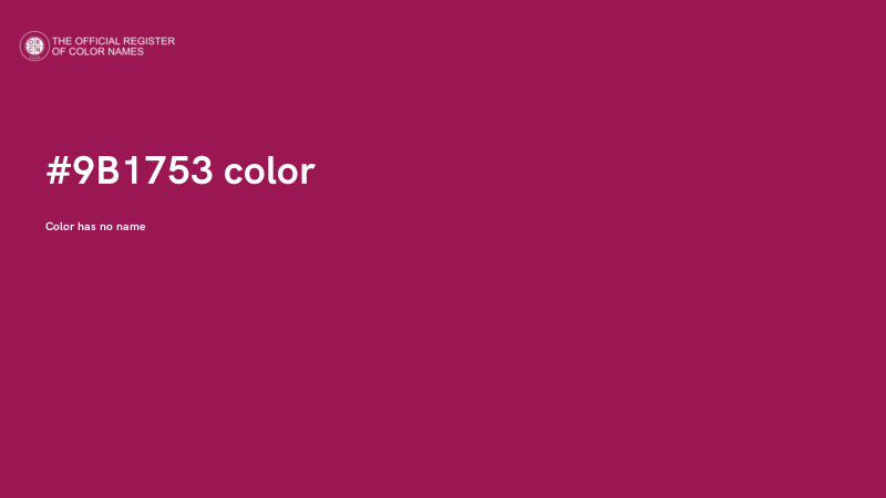 #9B1753 color image